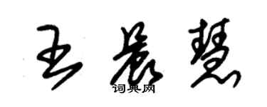 朱锡荣王晨慧草书个性签名怎么写