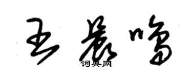 朱锡荣王晨鸣草书个性签名怎么写