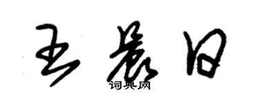 朱锡荣王晨日草书个性签名怎么写