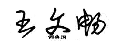 朱锡荣王文畅草书个性签名怎么写