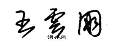 朱锡荣王云朋草书个性签名怎么写