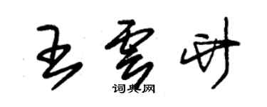 朱锡荣王云竹草书个性签名怎么写