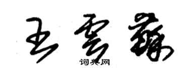 朱锡荣王云苏草书个性签名怎么写