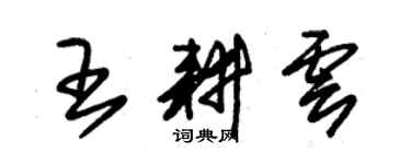 朱锡荣王耕云草书个性签名怎么写