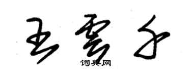 朱锡荣王云千草书个性签名怎么写