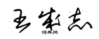 朱锡荣王成志草书个性签名怎么写
