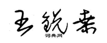 朱锡荣王锐桑草书个性签名怎么写