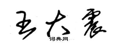 朱锡荣王大震草书个性签名怎么写