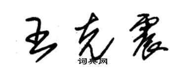 朱锡荣王克震草书个性签名怎么写