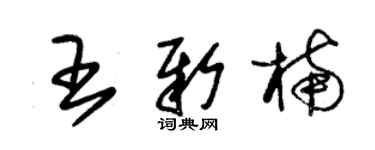 朱锡荣王新楠草书个性签名怎么写