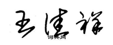 朱锡荣王佳祥草书个性签名怎么写