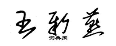 朱锡荣王新燕草书个性签名怎么写