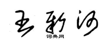 朱锡荣王新河草书个性签名怎么写