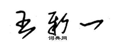 朱锡荣王新一草书个性签名怎么写