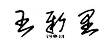 朱锡荣王新里草书个性签名怎么写
