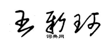朱锡荣王新珂草书个性签名怎么写