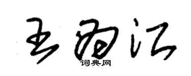 朱锡荣王为江草书个性签名怎么写