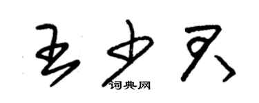 朱锡荣王少君草书个性签名怎么写
