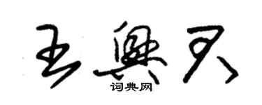 朱锡荣王兴君草书个性签名怎么写