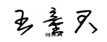 朱锡荣王童君草书个性签名怎么写