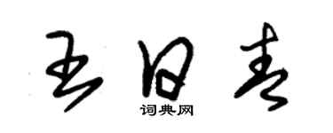 朱锡荣王日青草书个性签名怎么写