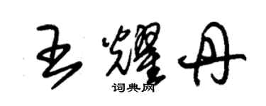 朱锡荣王耀丹草书个性签名怎么写