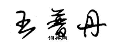 朱锡荣王普丹草书个性签名怎么写