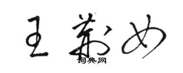骆恒光王荆女草书个性签名怎么写