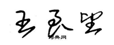 朱锡荣王良望草书个性签名怎么写