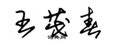 朱锡荣王茂春草书个性签名怎么写