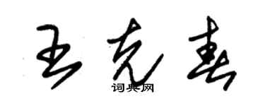 朱锡荣王克春草书个性签名怎么写