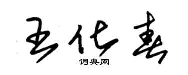 朱锡荣王化春草书个性签名怎么写