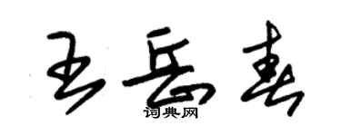 朱锡荣王岳春草书个性签名怎么写