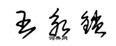 朱锡荣王永锁草书个性签名怎么写