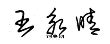朱锡荣王永晴草书个性签名怎么写