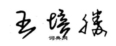 朱锡荣王培胜草书个性签名怎么写