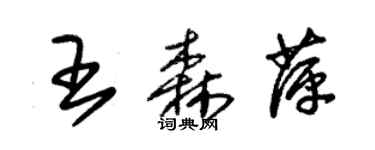 朱锡荣王森萍草书个性签名怎么写