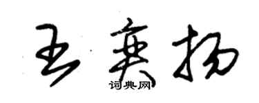 朱锡荣王奕扬草书个性签名怎么写