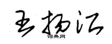朱锡荣王扬江草书个性签名怎么写