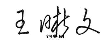 骆恒光王晰文草书个性签名怎么写