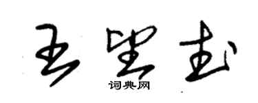 朱锡荣王望武草书个性签名怎么写