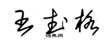 朱锡荣王武格草书个性签名怎么写