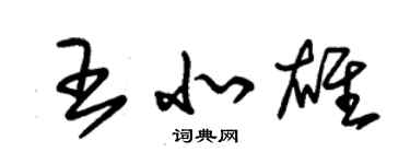 朱锡荣王北雄草书个性签名怎么写