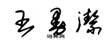 朱锡荣王曼洁草书个性签名怎么写