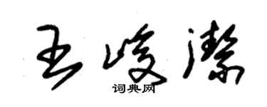朱锡荣王峻洁草书个性签名怎么写
