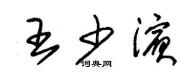 朱锡荣王少滨草书个性签名怎么写