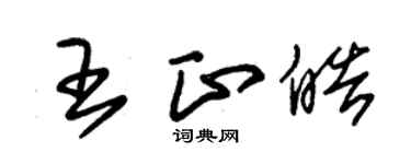 朱锡荣王正皓草书个性签名怎么写