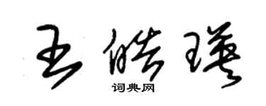 朱锡荣王皓瑛草书个性签名怎么写
