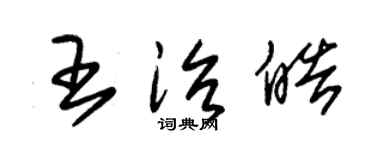 朱锡荣王治皓草书个性签名怎么写