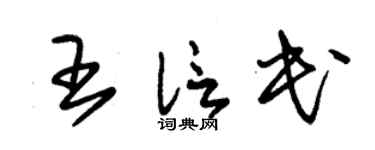 朱锡荣王信民草书个性签名怎么写